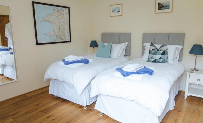 The second bedroom guest preference- twin beds